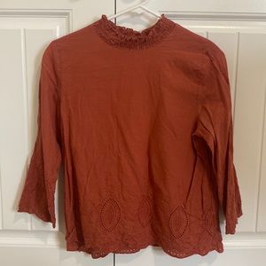 Roolee Smocked Neck Detail Top